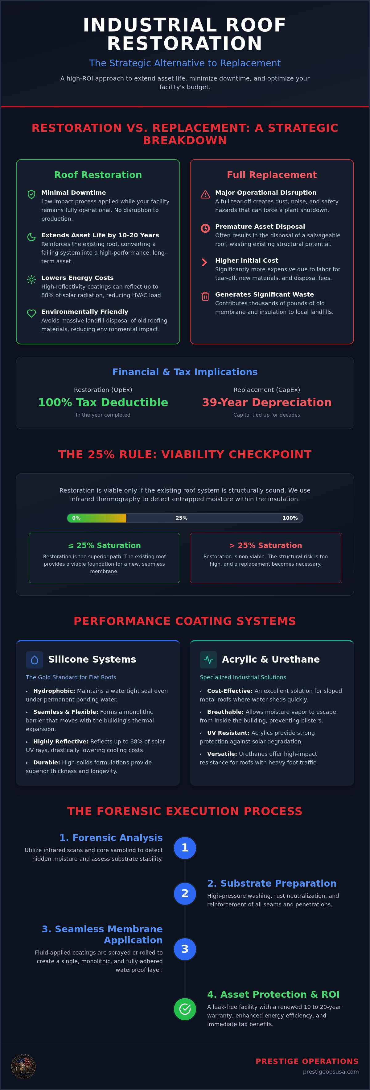 Infographic for Industrial Roof Restoration Allentown: Tactical Asset Extension 2026