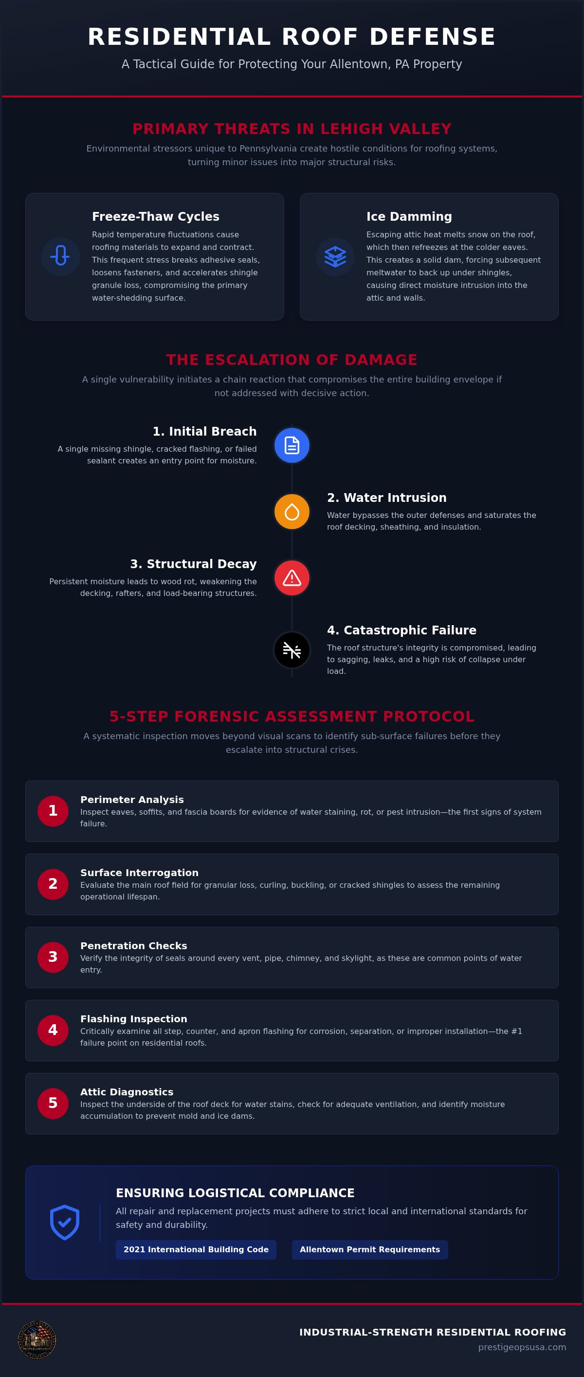 Infographic for Residential Roof Repair Allentown PA: Tactical Restoration and Home Defense