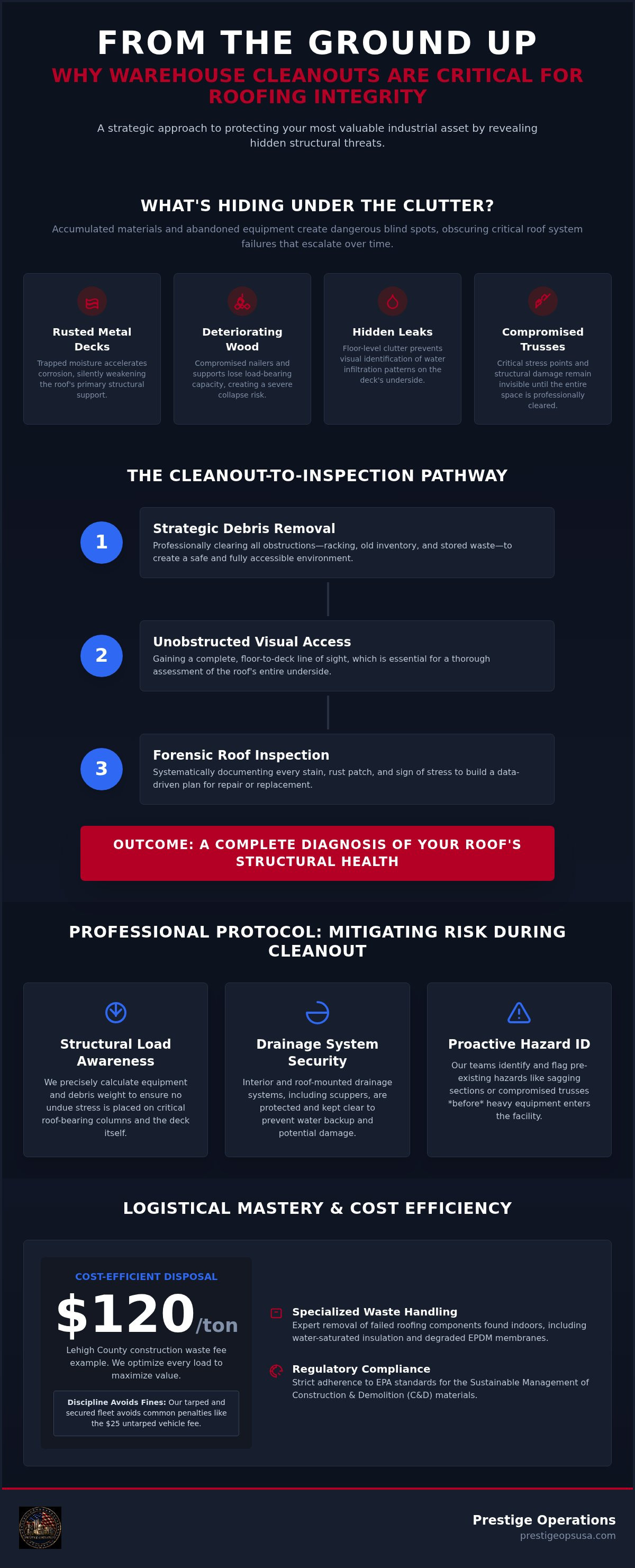 Infographic for Warehouse Cleanout Company Allentown: Strategic Roofing Asset Protection