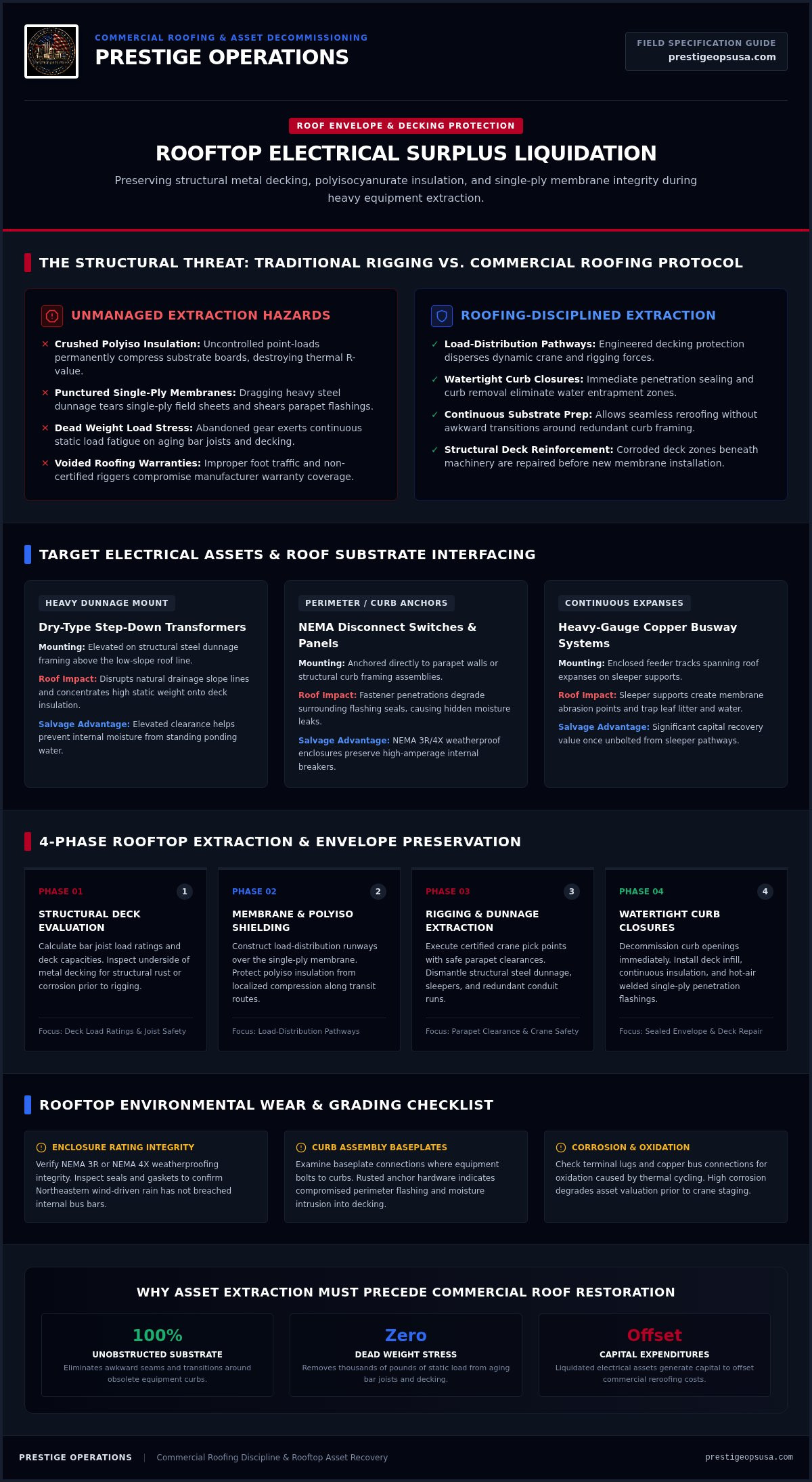 Infographic for Sell Surplus Electrical Equipment Collegeville: Commercial Rooftop Asset Recovery Guide 2026