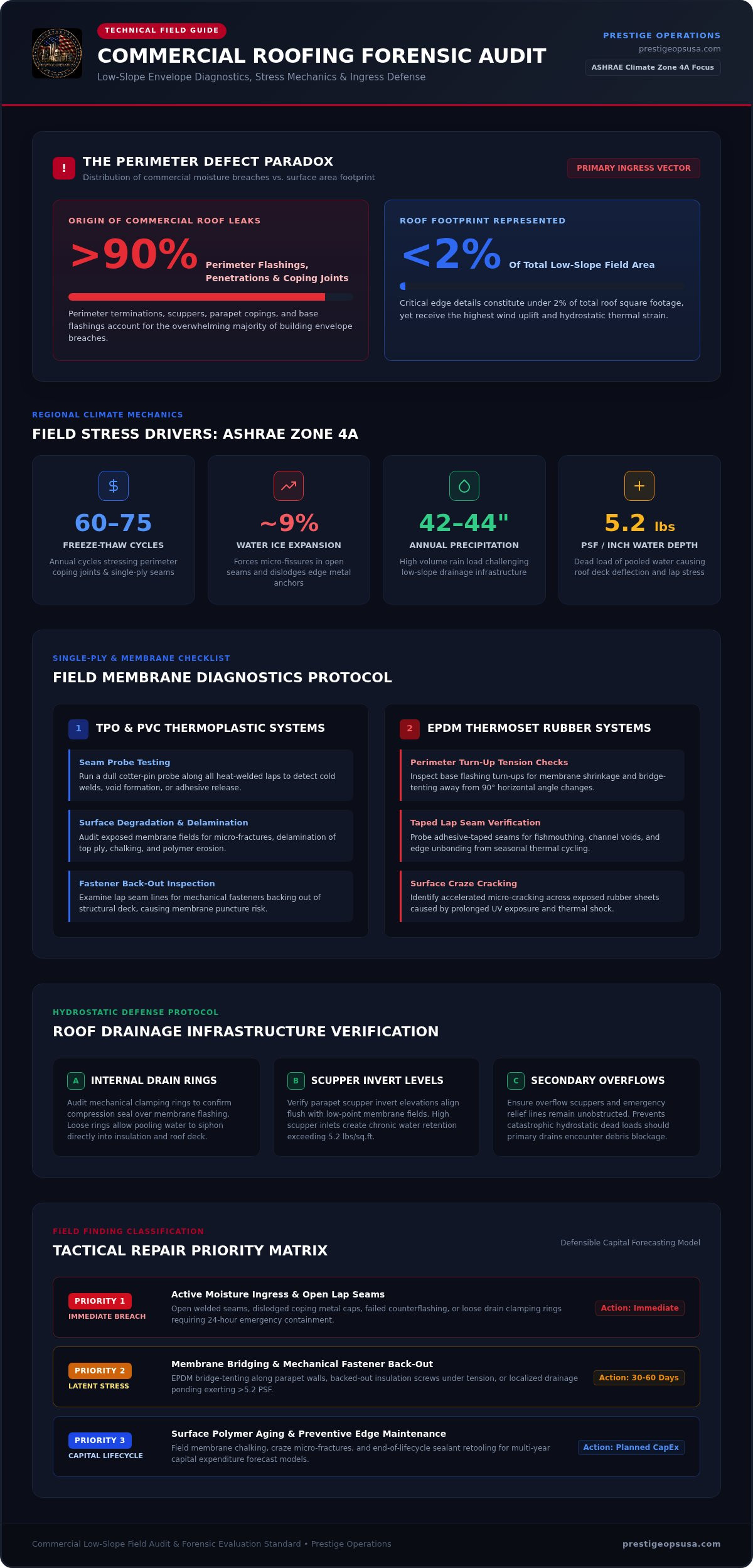 Infographic for Commercial Building Exterior Inspection Philadelphia: Commercial Roof Asset Checklist 2026